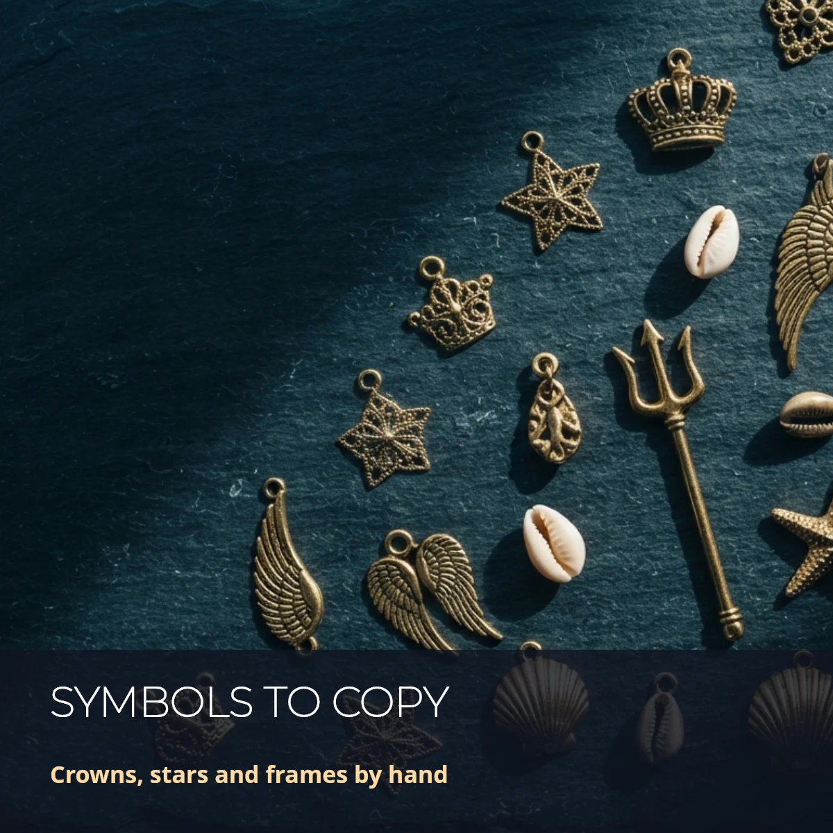 Crown, star and frame symbols to copy on Nikename